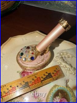 RARE San Francisco Music Box Pink Jeweled Kaleidoscope Canon in D Works