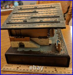RARE Swiss Reuge Music Box Fancy Wooden Chalet The Sound of Music (450) VIDEO