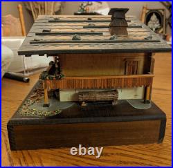 RARE Swiss Reuge Music Box Fancy Wooden Chalet The Sound of Music (450) VIDEO