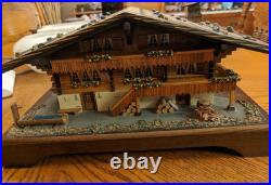 RARE Swiss Reuge Music Box Fancy Wooden Chalet The Sound of Music (450) VIDEO