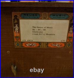 RARE Swiss Reuge Music Box Fancy Wooden Chalet The Sound of Music (450) VIDEO
