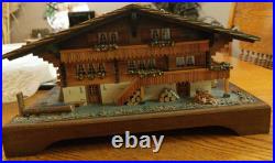 RARE Swiss Reuge Music Box Fancy Wooden Chalet The Sound of Music (450) VIDEO