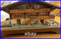 RARE Swiss Reuge Music Box Fancy Wooden Chalet The Sound of Music (450) VIDEO