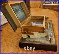 RARE Swiss Reuge Music Box Fancy Wooden Chalet The Sound of Music (450) VIDEO
