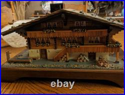 RARE Swiss Reuge Music Box Fancy Wooden Chalet The Sound of Music (450) VIDEO