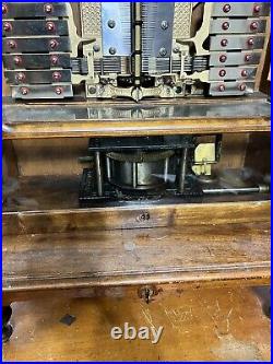 RARE Upright Coin Op Polyphon music box with barbells