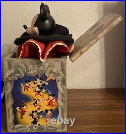 RARE VINTAGE 1990 ENESCO Walt Disney Mickey Mouse Musical Jack-in-the-Box with Box