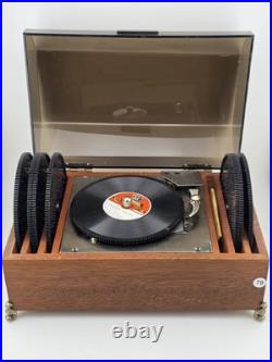 RARE VINTAGE FUJI JAPAN LADOR SYMPHONION MUSIC BOX with 8 DISCS. WORKS. READ