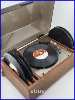 RARE VINTAGE FUJI JAPAN LADOR SYMPHONION MUSIC BOX with 8 DISCS. WORKS. READ