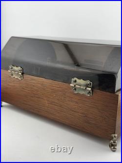RARE VINTAGE FUJI JAPAN LADOR SYMPHONION MUSIC BOX with 8 DISCS. WORKS. READ