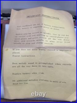 RARE VINTAGE FUJI JAPAN LADOR SYMPHONION MUSIC BOX with 8 DISCS. WORKS. READ