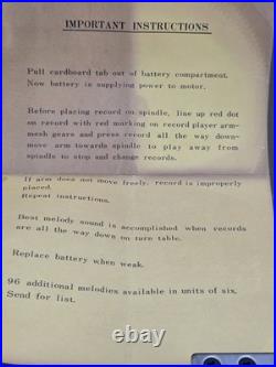 RARE VINTAGE FUJI JAPAN LADOR SYMPHONION MUSIC BOX with 8 DISCS. WORKS. READ