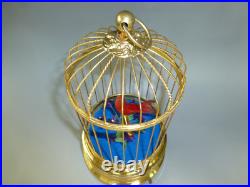 RARE VINTAGE JAPANESE SINGING BIRD CAGE GOLD GILT CAGE BEST MODEL (Watch Video)