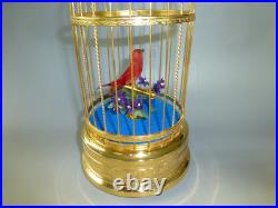 RARE VINTAGE JAPANESE SINGING BIRD CAGE GOLD GILT CAGE BEST MODEL (Watch Video)
