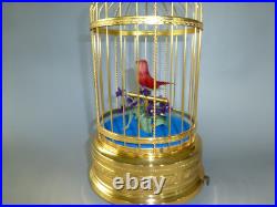 RARE VINTAGE JAPANESE SINGING BIRD CAGE GOLD GILT CAGE BEST MODEL (Watch Video) RARE VINTAGE JAPANESE SINGING BIRD CAGE GOLD GILT CAGE BEST MODEL (Watch Video)