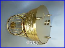 RARE VINTAGE JAPANESE SINGING BIRD CAGE GOLD GILT CAGE BEST MODEL (Watch Video)