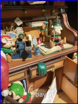 RARE VTG Enesco Musical Society CHECKING IT TWICE Animated Motion Music Box Mice