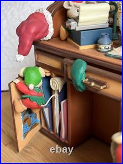 RARE VTG Enesco Musical Society CHECKING IT TWICE Animated Motion Music Box Mice RARE VTG Enesco Musical Society CHECKING IT TWICE Animated Motion Music Box Mice