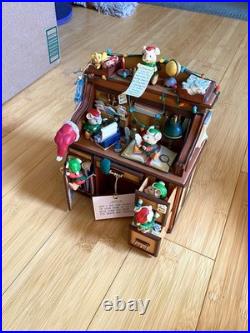 RARE VTG Enesco Musical Society CHECKING IT TWICE Animated Motion Music Box Mice
