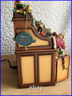 RARE VTG Enesco Musical Society CHECKING IT TWICE Animated Motion Music Box Mice RARE VTG Enesco Musical Society CHECKING IT TWICE Animated Motion Music Box Mice