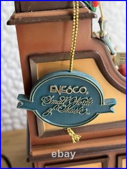 RARE VTG Enesco Musical Society CHECKING IT TWICE Animated Motion Music Box Mice RARE VTG Enesco Musical Society CHECKING IT TWICE Animated Motion Music Box Mice
