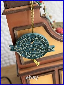 RARE VTG Enesco Musical Society CHECKING IT TWICE Animated Motion Music Box Mice RARE VTG Enesco Musical Society CHECKING IT TWICE Animated Motion Music Box Mice