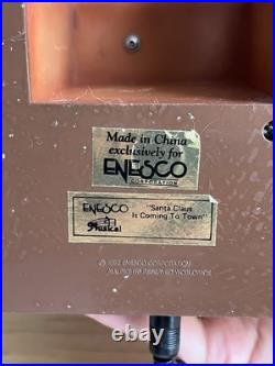 RARE VTG Enesco Musical Society CHECKING IT TWICE Animated Motion Music Box Mice RARE VTG Enesco Musical Society CHECKING IT TWICE Animated Motion Music Box Mice