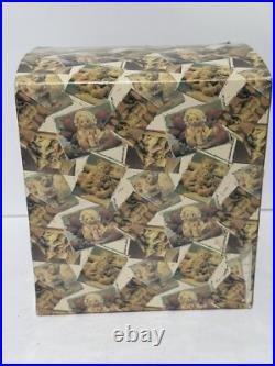 RARE VTG NOS Enesco Small World Of Music Brahms Lullaby Bear In Crib Music Box