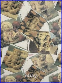 RARE VTG NOS Enesco Small World Of Music Brahms Lullaby Bear In Crib Music Box