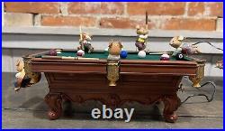 RARE Vintage 1990 Enesco On Cue Deluxe Multi Action Musical Pool Table #581275