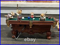 RARE Vintage 1990 Enesco On Cue Deluxe Multi Action Musical Pool Table #581275