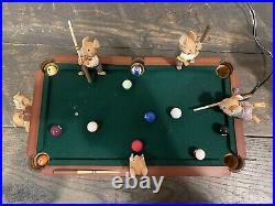 RARE Vintage 1990 Enesco On Cue Deluxe Multi Action Musical Pool Table #581275