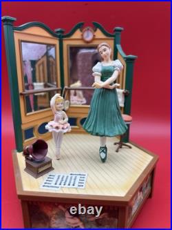 RARE Vintage 1997 Enesco Music Box w Motion Ballet School Ballerinas