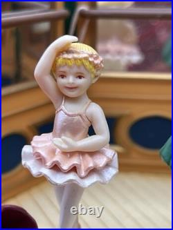 RARE Vintage 1997 Enesco Music Box w Motion Ballet School Ballerinas