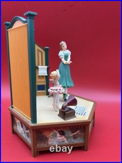 RARE Vintage 1997 Enesco Music Box w Motion Ballet School Ballerinas