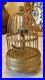 RARE-Vintage-Bird-in-Gilded-Cage-Rotating-Ball-Clock-see-video-01-vrrs