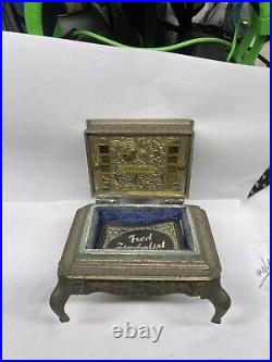RARE! Vintage Hand Etched Fred Zimbalist Thorens Music Box EDELWEISS