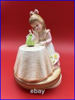 RARE Vintage Josef Originals Spinning Music Box Dancer Girl w Doll