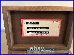 RARE Vintage Thorens AL 336 Swiss Switzerland 3-Song Wood Music Box (A30)