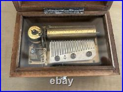 RARE Vintage Thorens AL 336 Swiss Switzerland 3-Song Wood Music Box (A30)