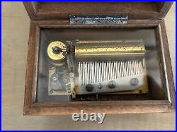 RARE Vintage Thorens AL 336 Swiss Switzerland 3-Song Wood Music Box (A30)