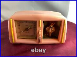 RARE Vintage Tichter Spinning Ballerina Television Music Box/Clock WORKS-VIDEO