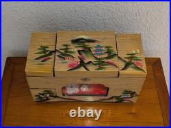 RARE Vintage Toyo Hand-Painted Animated Musical Jewelry Box, plays Sukiyaki
