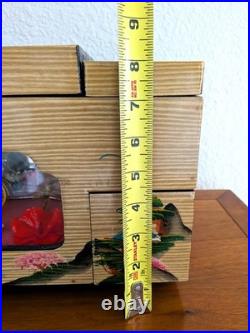 RARE Vintage Toyo Hand-Painted Animated Musical Jewelry Box, plays Sukiyaki