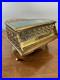 RARE-Vintge-Gold-FILIGREE-Metal-Piano-Shape-MUSIC-JEWELRY-Box-BEVEL-Glass-01-ca