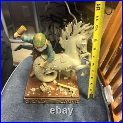 RARE WAYNE HIGGINS THE MASTER CARVER AND HIPPOCAMPUS MUSIC BOX #323 Of 5000