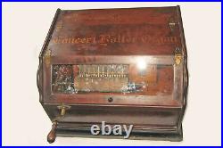 RARE Working ANTIQUE c1887 CONCERT ROLLER ORGAN Hand Crank Victorian MUSIC BOX