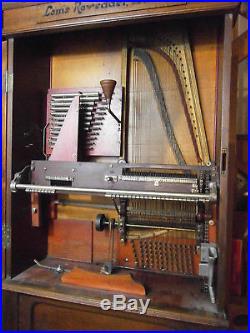 RARE lochmann 25 1/2 Disc piano music player Box 12 tublar bells with 10 discs