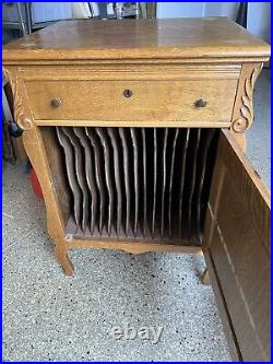 REGINA antique music box cabinet, ? Oak