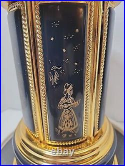 REUGE Carousel MUSIC BOX Cherub LIPSTICK Cigarette HOLDER Switzerland Navy BLUE